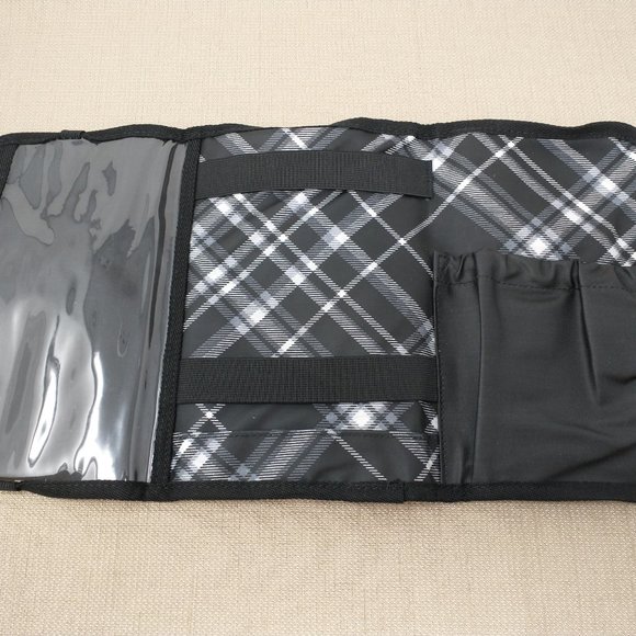 THIRTY-ONE PLAID TRAVEL MAKEUP BRUSH ORGANIZER - Picture 6 of 11